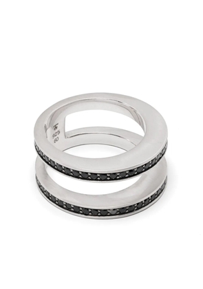 Tom Wood Vault Double Black Spinel slip-on ring - Silver