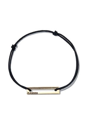Le Gramme 18kt yellow gold Punched Cord Le 2.5g diamond bracelet