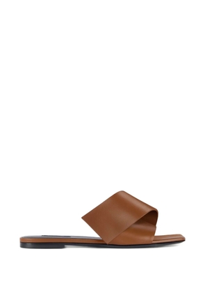 Givenchy twisted ribbon flat sandals - Brown