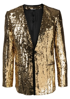 Dolce & Gabbana Sicilia-fit embellished single-breasted blazer - Gold