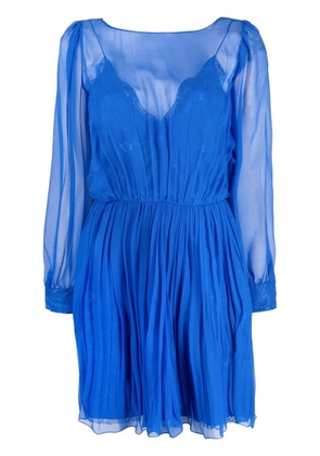 Alberta Ferretti layered silk mini dress - Blue