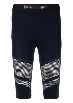 Palm Angels slim-fit mesh-detail shorts - Blue