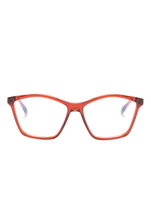 Victoria Beckham Eyewear logo-engraved cat eye-frame glasses - Red