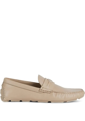 Gucci Interlocking G-logo leather loafers - Neutrals