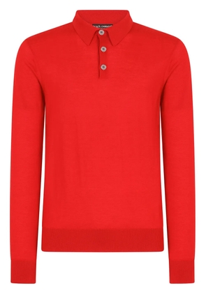 Dolce & Gabbana cashmere polo shirt - Red