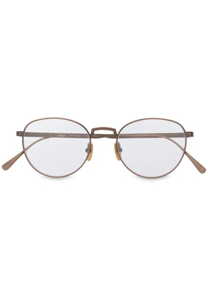Persol round bronze frame sunglasses - Gold