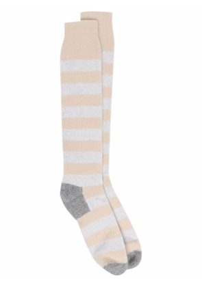 Fedeli stripe-pattern socks - Neutrals