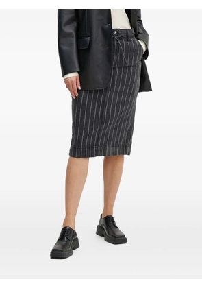 Day Birger Et Mikkelsen striped-pattern midi skirt - Black