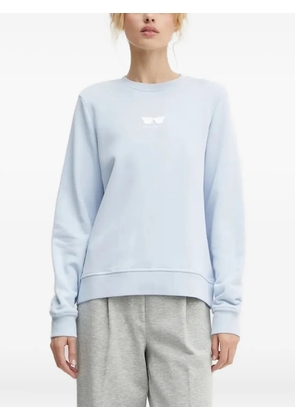 Karl Lagerfeld sunglasses-embroidered sweatshirt - Blue