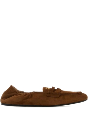 Miu Miu suede loafers - Brown