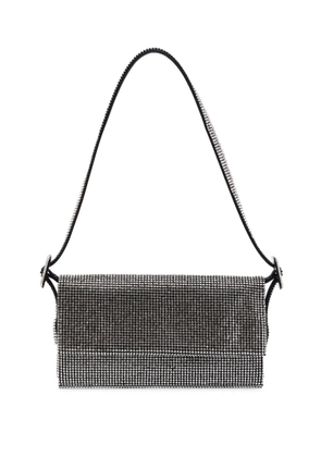 Benedetta Bruzziches crystal-embellished foldover shoulder bag - Black