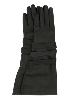 Saint Laurent Aviator panelled gloves - Black