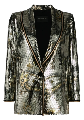 ETRO sequin embellished blazer - Gold