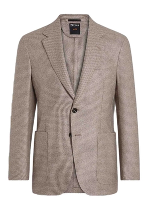 Zegna checked button blazer - Neutrals