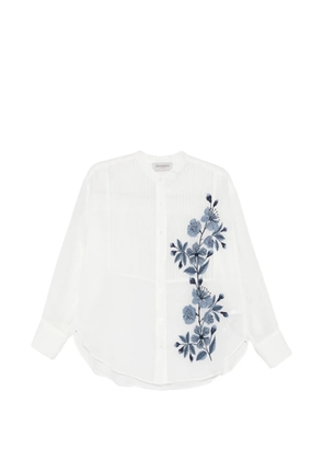 ERMANNO FIRENZE floral-embroidery shirt - White