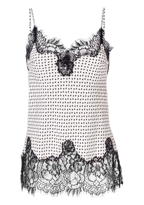 Gold Hawk lace detail top - Black