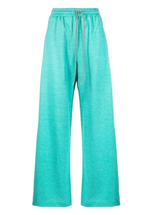 Max Mara flared drawstring-waist trousers - Green