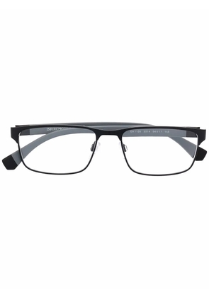 Emporio Armani logo square-frame glasses - Black