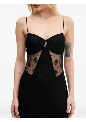 Aniye By lace panel maxi dress - Black