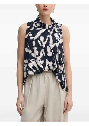 Joseph Ribkoff abstract-pattern halterneck blouse - Blue