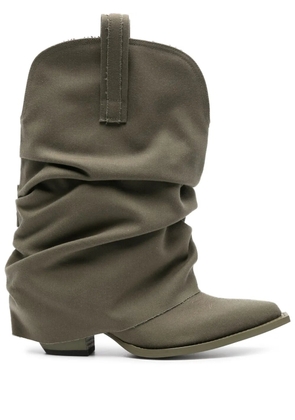 R13 Low Rider slouchy cowbody boots - Green