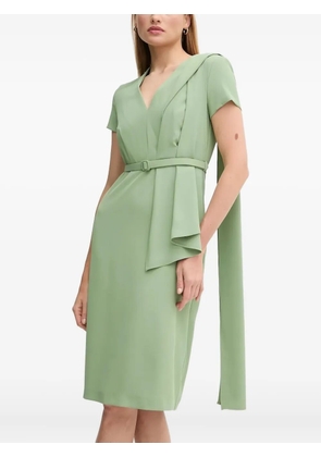 Sandro Ferrone V-neck belted midi dress - Green