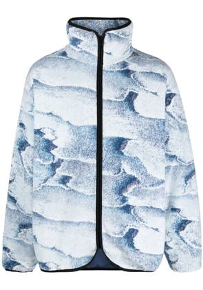 Bonsai Salt abstract-print zip-up jacket - Blue