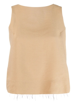 Song For The Mute distressed style vest - Neutrals