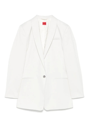 HUGO lurex-detailing blazer - White