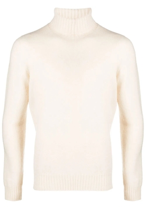 Drumohr ribbed-knit roll-neck jumper - White
