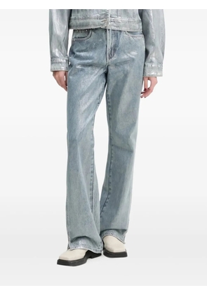 Gestuz metallic-finish jeans - Blue