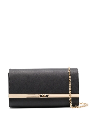 Michael Kors logo-plaque leather crossbody bag - Black