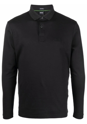BOSS long sleeve polo shirt - Black