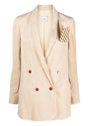 Alysi double-breasted corduroy blazer - Neutrals