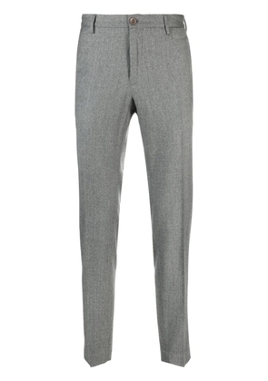 Incotex mélange tapered-leg trousers - Grey