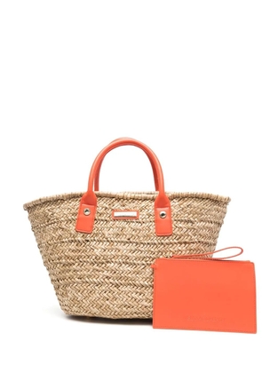 Melissa Odabash Corsica leather tote bag - Neutrals