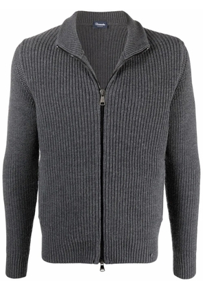 Drumohr merino-wool zip-up cardigan - Grey