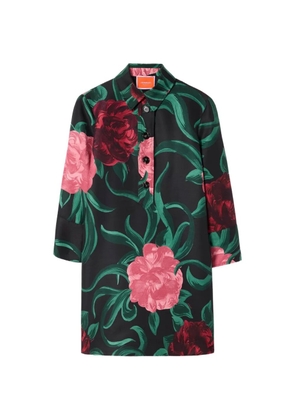 La DoubleJ Artemis floral mini dress - Black