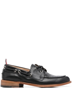 Thom Browne grosgrain-loop trim lace-up shoes - Black