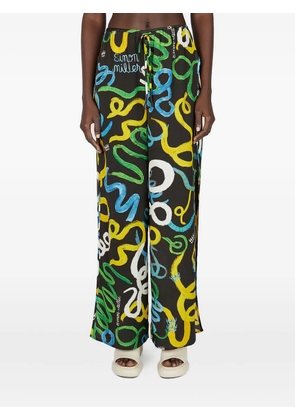 Simon Miller drawstring side-split trousers - Black