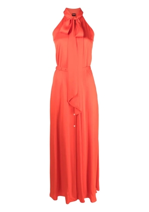 ASPESI V-neck sleeveless shirt dress - Orange