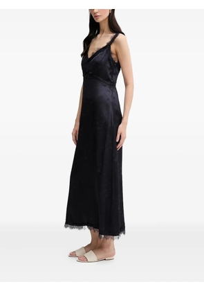 Pedro Del Hierro lace-trimmed satin dress - Blue