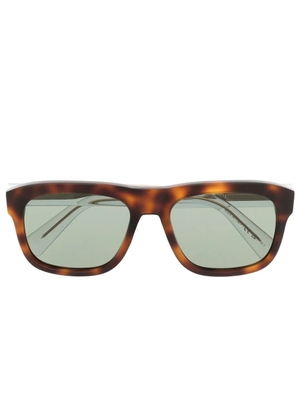 Saint Laurent Eyewear tortoiseshell-effect square-frame glasses - Brown