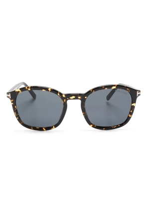 TOM FORD Eyewear tortoiseshell-effect tinted sunglasses - Brown