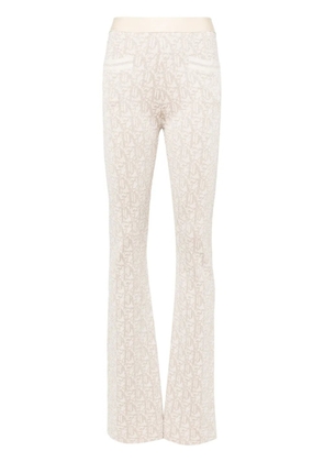 Palm Angels monogram-jacquard knitted trousers - Neutrals