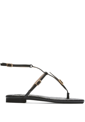 Nº21 crystal-embellished buckle leather sandals - Black