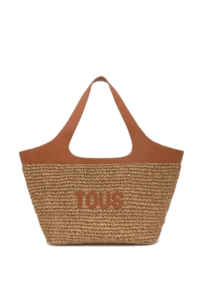 TOUS large Lirio Rafia tote bag - Neutrals