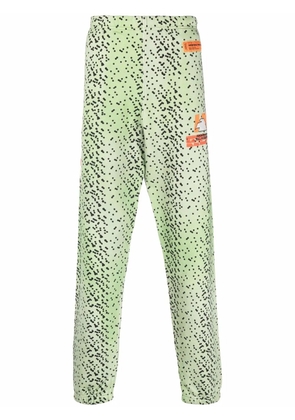 Heron Preston abstract-spot track pants - Green