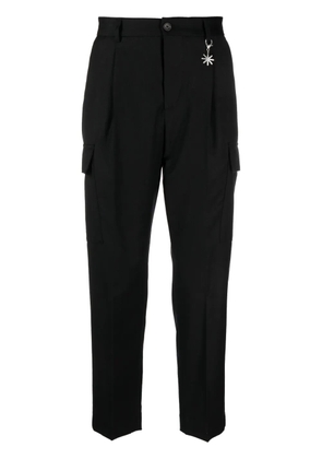 Manuel Ritz logo-charm tapered cargo trousers - Black