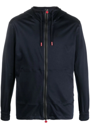 Kiton Umbi hooded zip hoodie - Blue